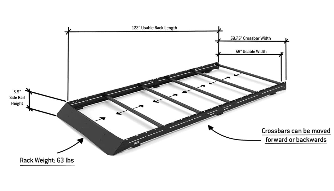 Flatline Van Co. Ram ProMaster 136" High Roof Low Profile Roof Rack