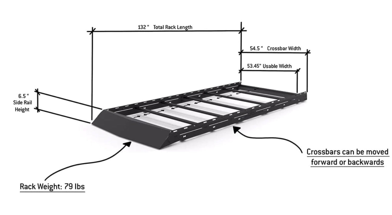Flatline Van Co. Sprinter 144" High Roof standard roof rack